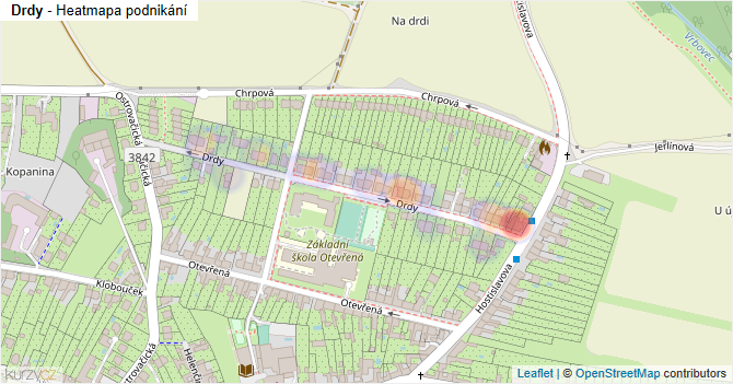 Drdy - mapa podnikání