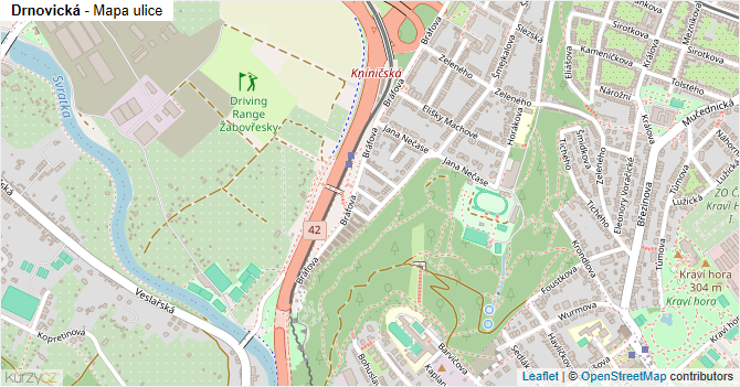 Drnovická - mapa ulice