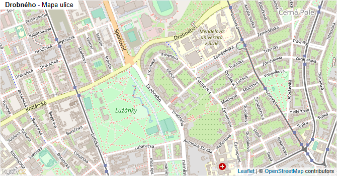 Drobného - mapa ulice
