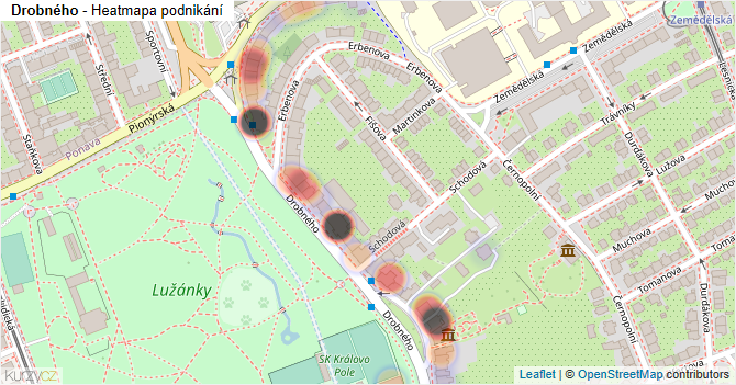 Drobného - mapa podnikání