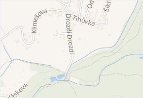 Drozdí v obci Brno - mapa ulice