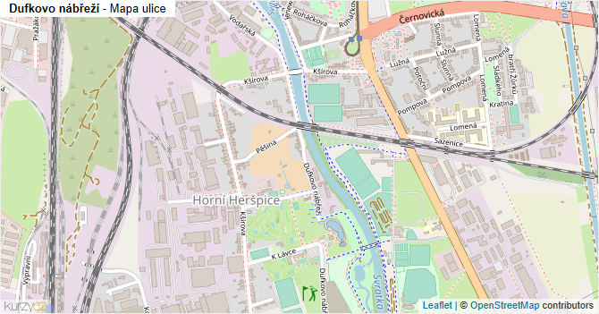 Dufkovo nábřeží - mapa ulice