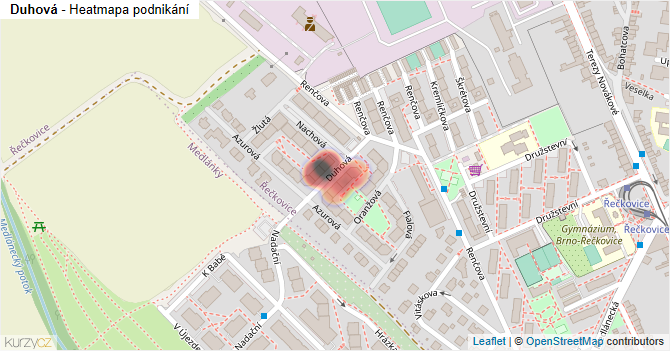 Duhová - mapa podnikání