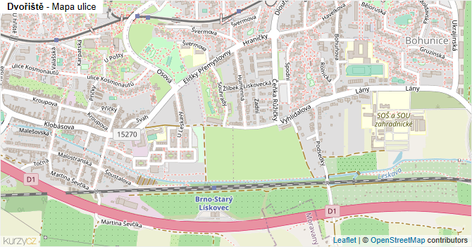 Dvořiště - mapa ulice
