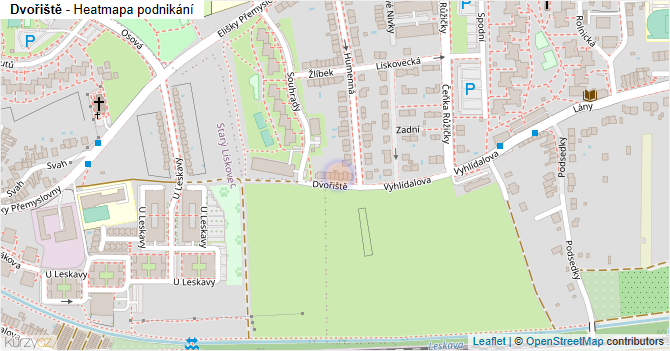 Dvořiště - mapa podnikání