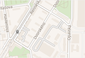 Dvorského v obci Brno - mapa ulice