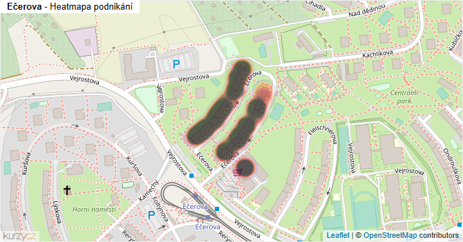 Ečerova - mapa podnikání