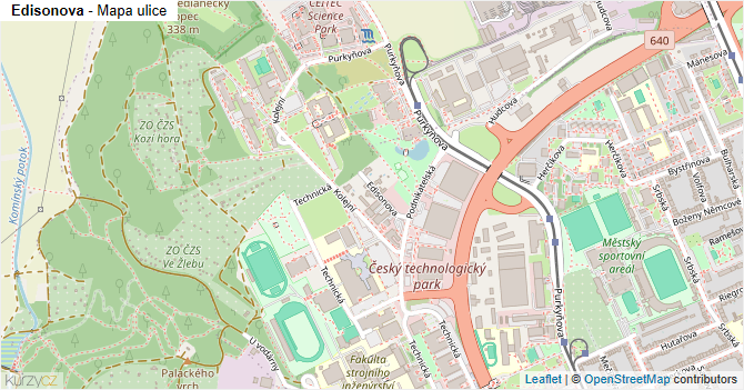 Edisonova - mapa ulice