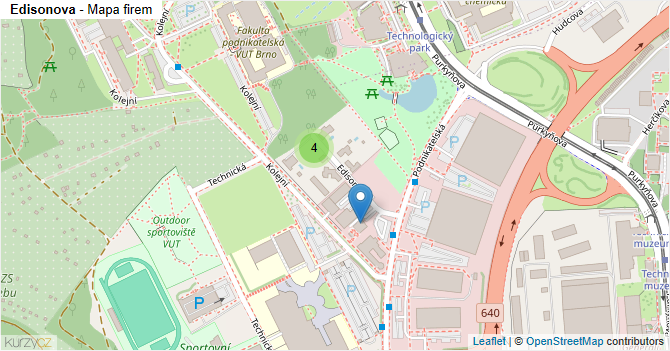 Edisonova - mapa firem