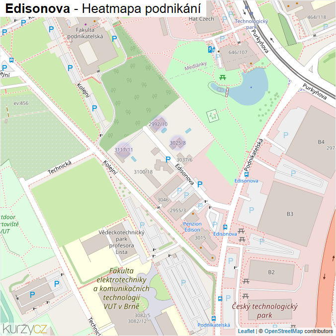 Mapa Edisonova - Firmy v ulici.