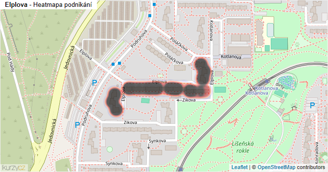 Elplova - mapa podnikání