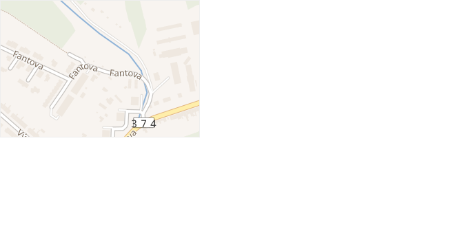 Fantova v obci Brno - mapa ulice