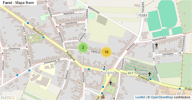Farní - mapa firem