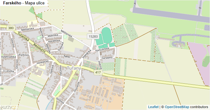Farského - mapa ulice