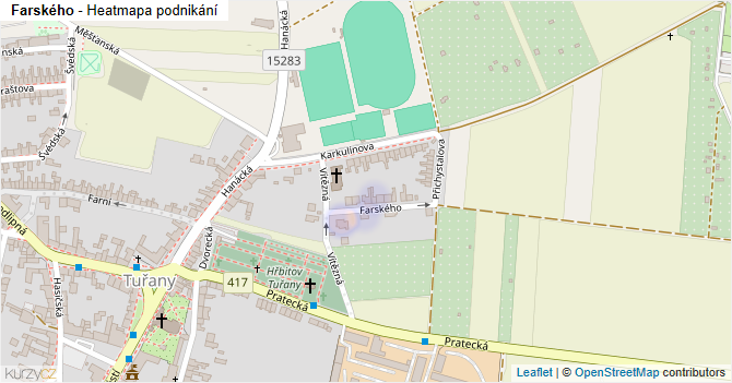 Farského - mapa podnikání