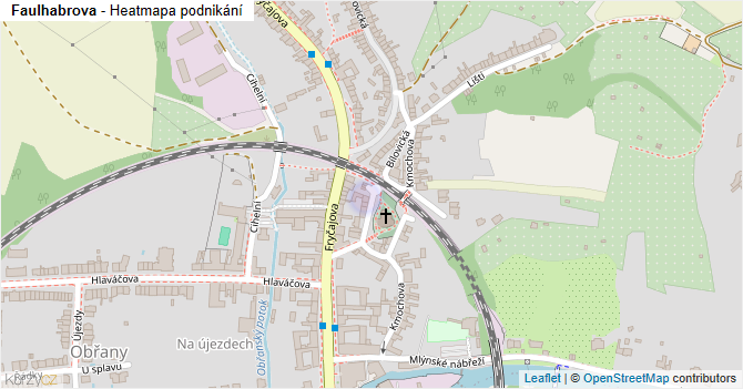Faulhabrova - mapa podnikání
