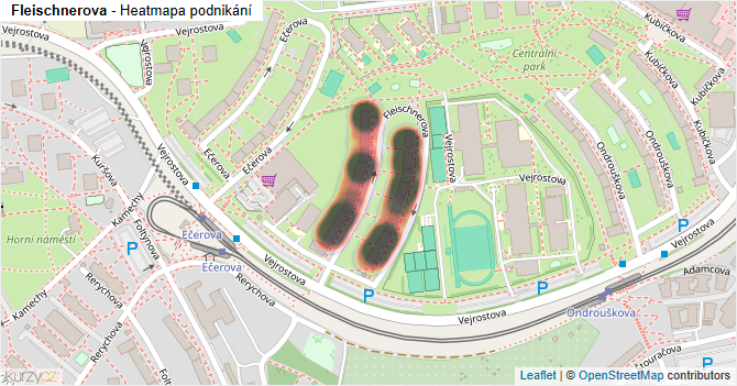 Fleischnerova - mapa podnikání