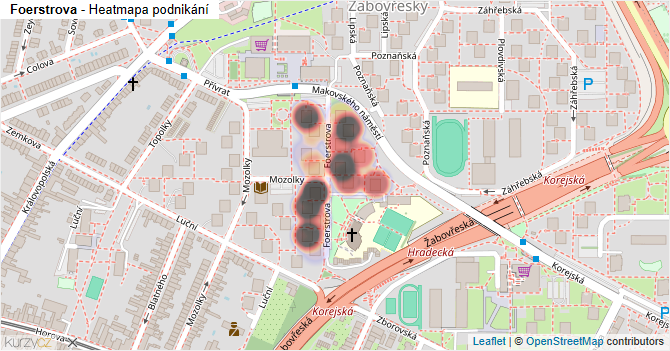 Foerstrova - mapa podnikání