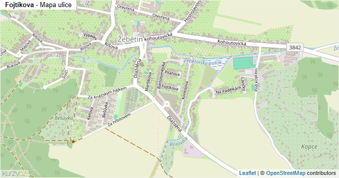 Fojtíkova - mapa ulice