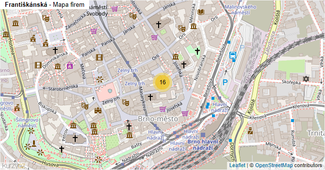 Františkánská - mapa firem