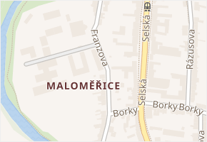 Franzova v obci Brno - mapa ulice