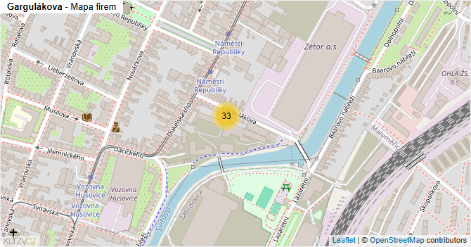 Gargulákova - mapa firem