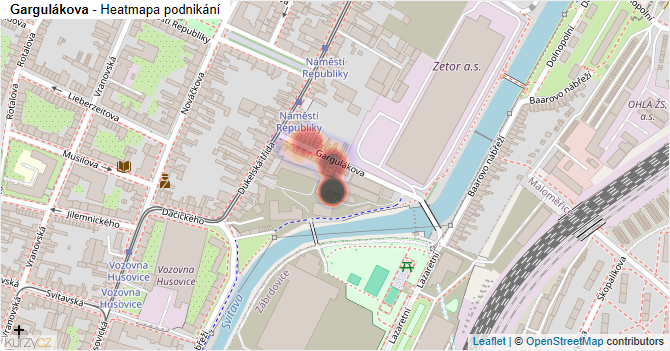 Gargulákova - mapa podnikání