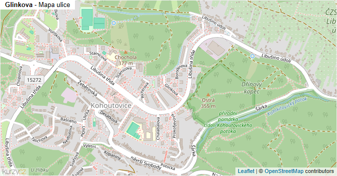 Glinkova - mapa ulice