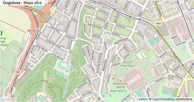 Gogolova - mapa ulice