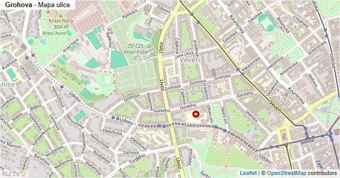 Grohova - mapa ulice