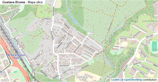Gustava Broma - mapa ulice