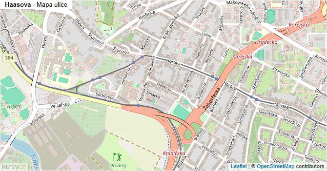 Haasova - mapa ulice
