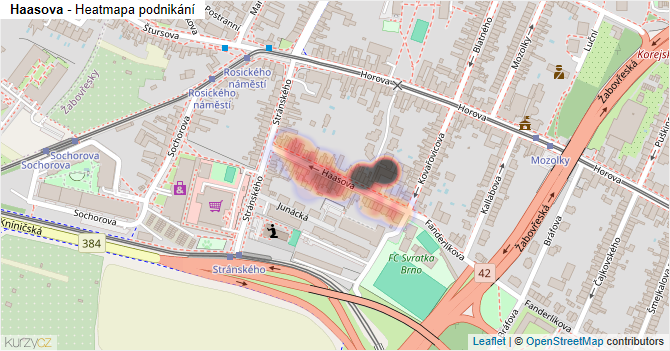 Haasova - mapa podnikání