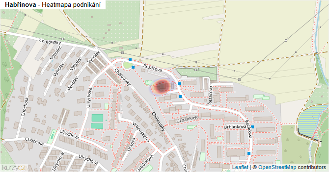 Habřinova - mapa podnikání