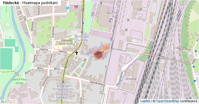 Hádecká - mapa podnikání