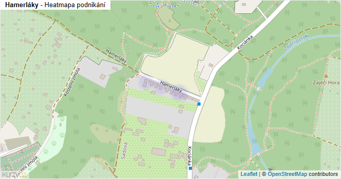 Hamerláky - mapa podnikání