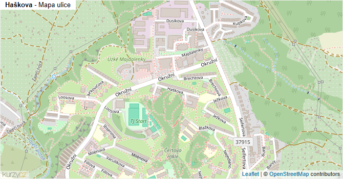 Haškova - mapa ulice