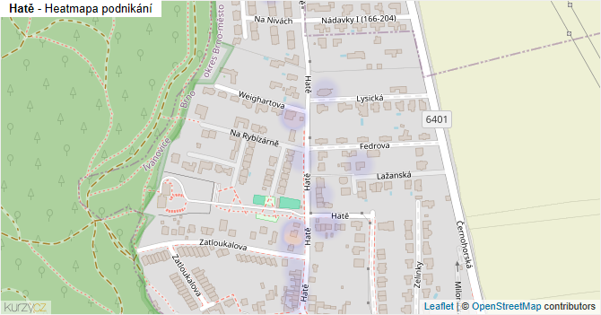 Hatě - mapa podnikání