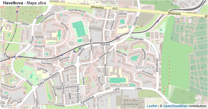 Havelkova - mapa ulice