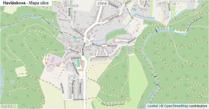 Havláskova - mapa ulice