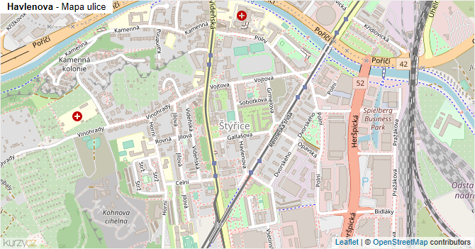 Havlenova - mapa ulice