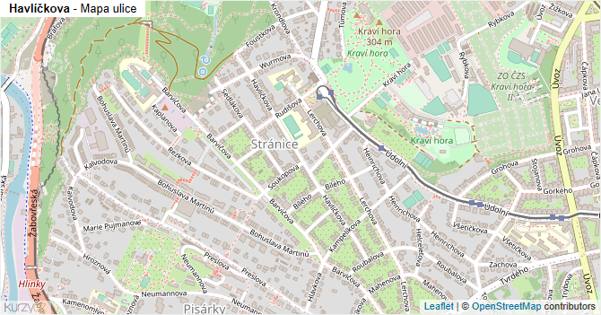 Havlíčkova - mapa ulice