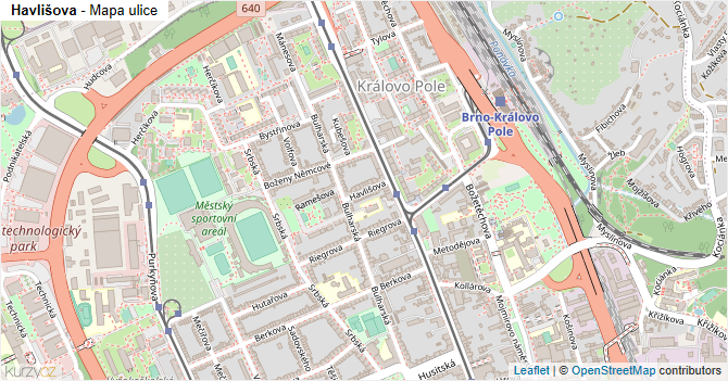 Havlišova - mapa ulice
