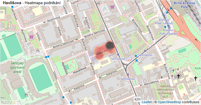 Havlišova - mapa podnikání