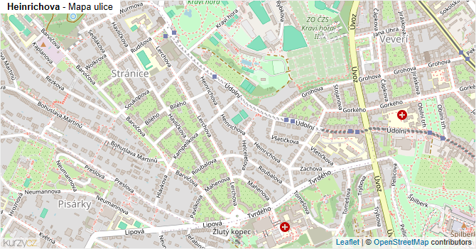 Heinrichova - mapa ulice