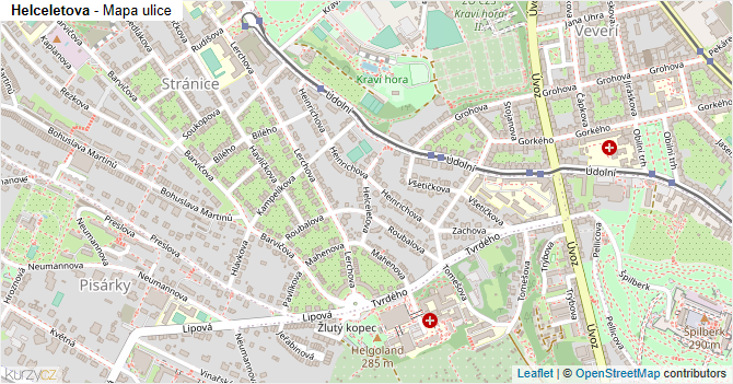 Helceletova - mapa ulice