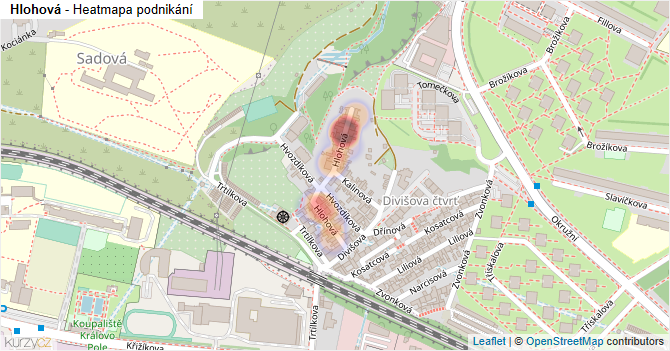 Hlohová - mapa podnikání