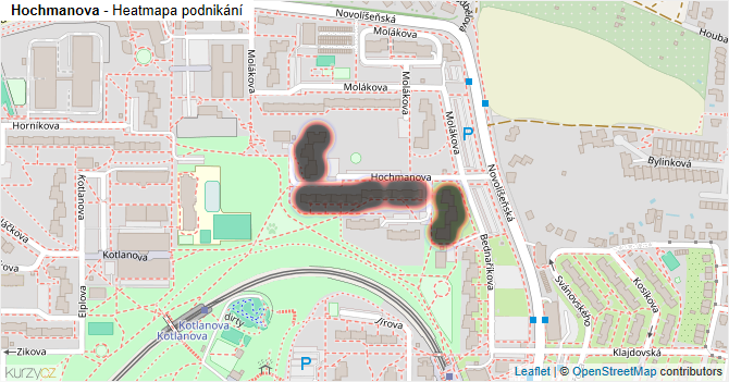 Hochmanova - mapa podnikání
