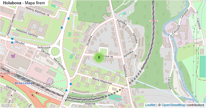 Holubova - mapa firem