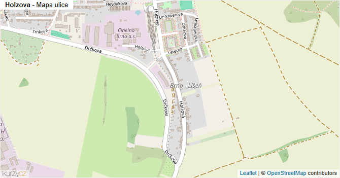 Holzova - mapa ulice